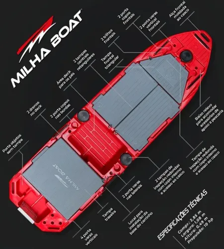 skiff caiaque da milha nautica pronta entrega