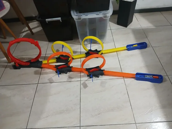 Pista Hot Wheels Action Multi Loop Race Off Mattel HDR83 1 Ou 2 Jogadores 5 Loops completa