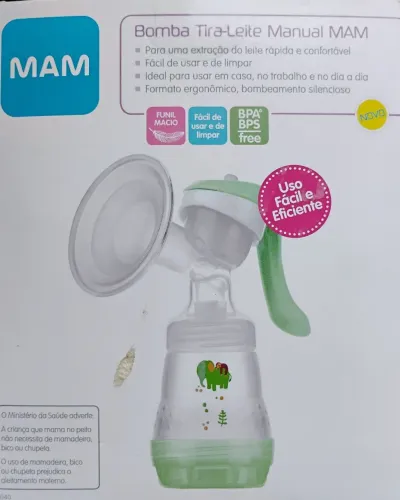 BOMBA TIRA-LEITE MANUAL MAM - NOVA, NUNCA UTILIZADA