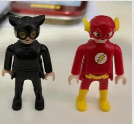 Combo Flash + Mulher Gato - Kinder Ovo Playmobil