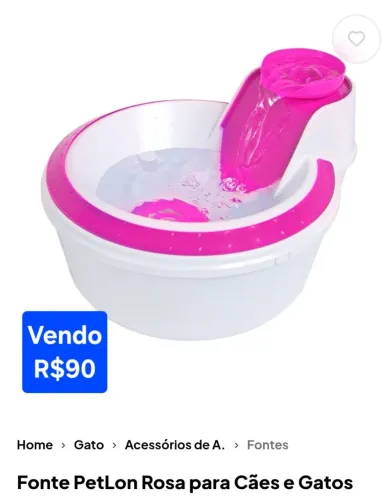Bebedouro pet cão ou gato