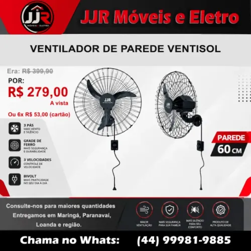 Ventilador de parede Ventisol 60cm