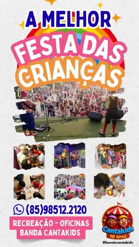 Animação, banda infantil, oficina infantil, recreação