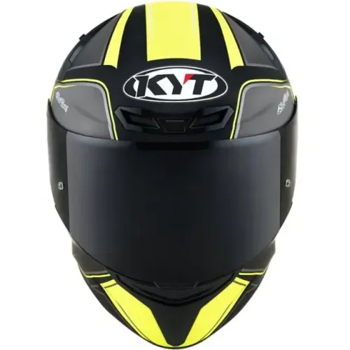 Capacete KYT TT Course Tourist - Amarelo Fluor/Preto Fosco