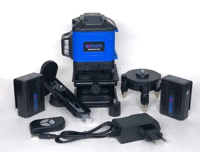 Nível a laser até 60 metros 12 linhas 2 baterias c/maleta