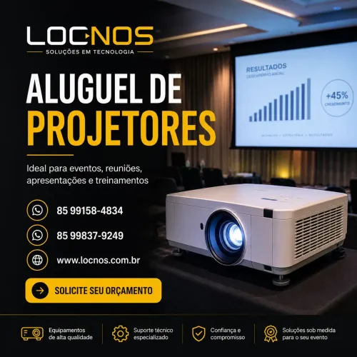 Aluguel de projetor tela de projeção