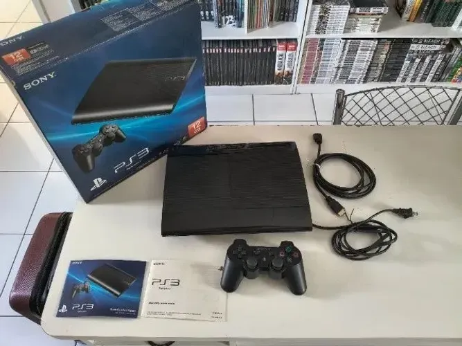 PS3 Super Slim 12 Gb na caixa