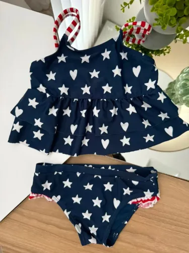 biquíni infantil gap azul 2 anos