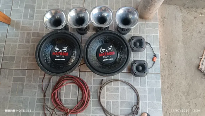 Vendo auto falantes , Matador Max 800 watts ,4 driver hdi300 honor e 2 super tweeter hinor