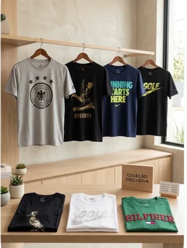 Lote 7 camisetas masculinas originais p