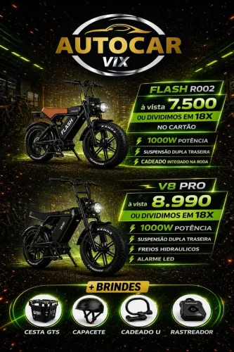 BIKE ELÉTRICA 0km, parcela nos cartões de crédito