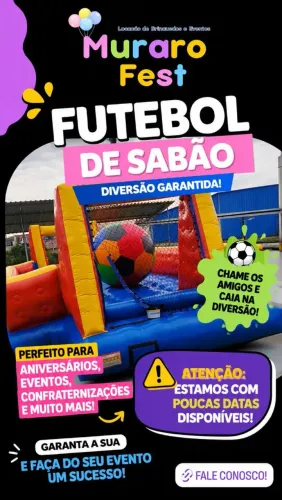 FUTEBOL DE SABÃO - DIVERSÃO GARANTIDA PARA O SEU EVENTO! ?