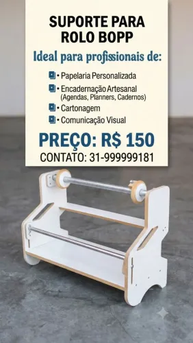 Suporte rolo bopp em mdf