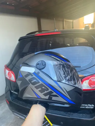 Capacete R8 Pro Tork Fosco Preto Azul