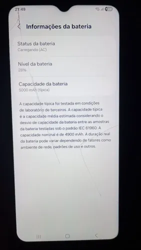 Celular Samsung A14 5G excelente estado. Bateria saudável.
