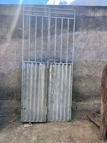 Portão de Ferro 2 Folhas 1,00 x 2,15 m | Reforçado | Ótimo Estado