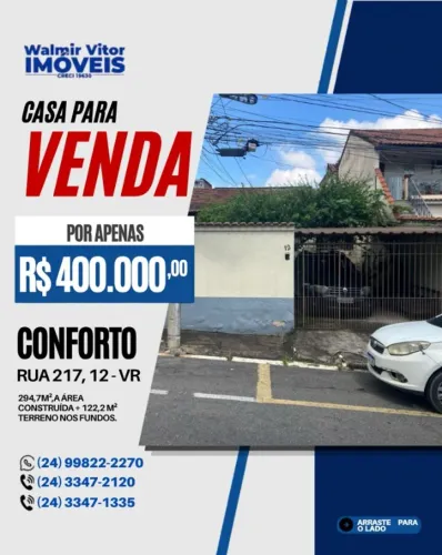 Vendo uma casa com quintal, no Conforto VR