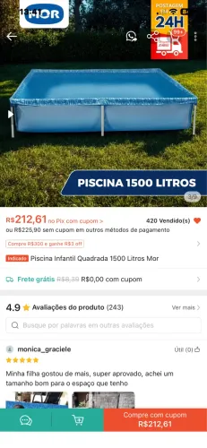 Piscina de plástico 