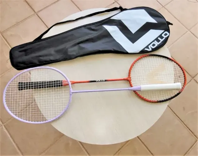Par de Raquetes de Badminton Vollo com Capa