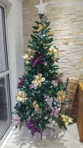 Árvore de Natal 1,80m Havan COMPLETA Com Enfeites Luxo + Pisca