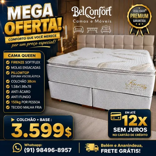 CAMA QUEEN DE LUXO TOP DE LINHA