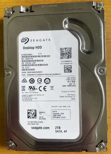 HD 2TB Seagate SATA 3 7200 RPM ST2000DM001 Usado Testado