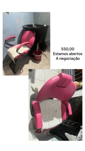 Cadeira e lavatório