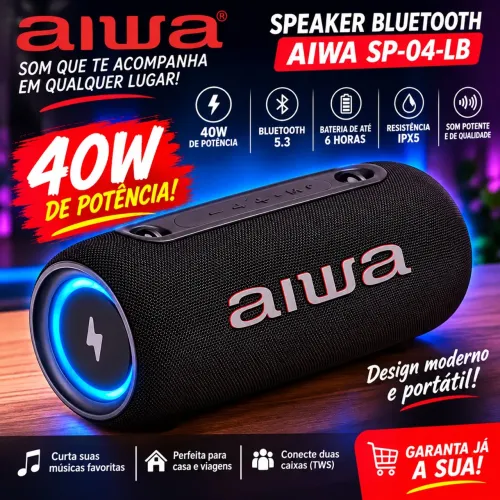 CAIXA DE SOM SPEAKER AIWA SP-04-LB 40W