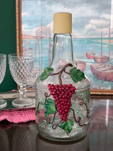 Garrafa decorativa colecionável vintage da Vinícola Aurora