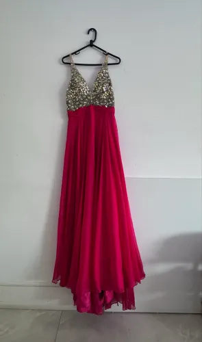 Vestido de festa longo rosa 