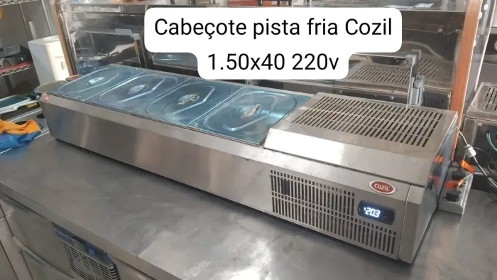 Pista fria cabeçote Cozil de sobrepor 220v 1.50x40