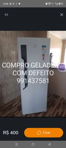 GELADEIRA EM PERFEITO ESTADO LIGAÇÃO OU WHATSAPP 