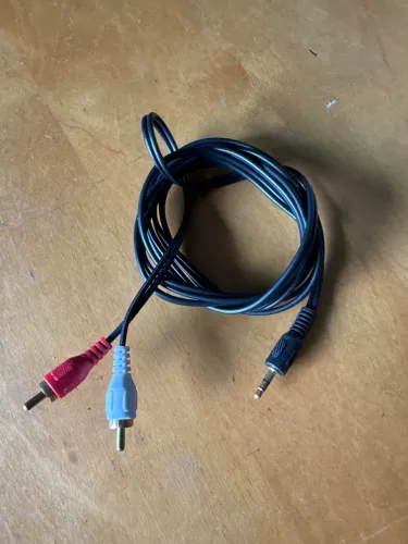 Cabo Fio Adaptador P2 Macho para 2x RCA Macho Audio Som