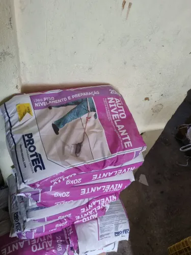 Autonivelante tenho 9 sacos de 20kg