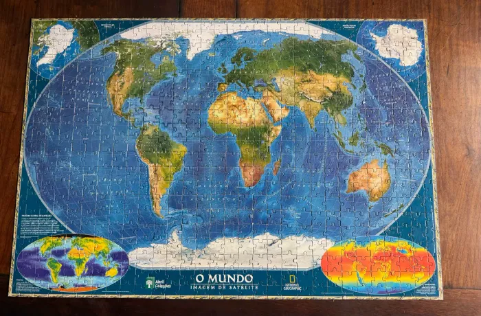quebra cabeça (puzzle) mapa mundi 