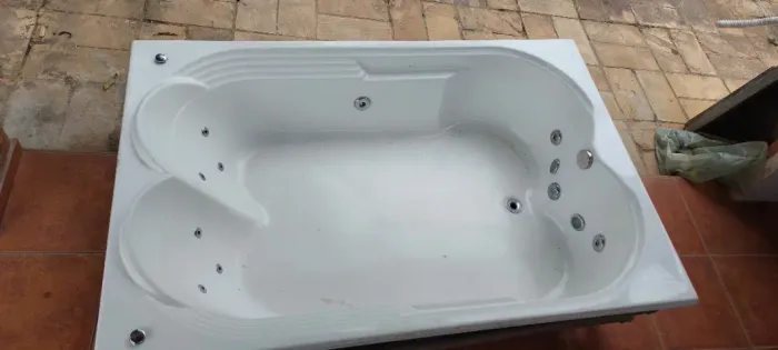 Banheira Itálica Frisada Dupla Usada Sem Motor