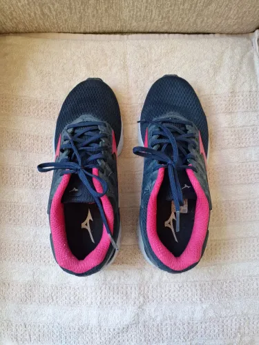 Tênis Esportivo Feminino Corrida Caminhada Running Mizuno Jet 5 - Marinho - tamanho 38