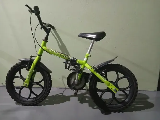 Bicicleta Infantil Aro 16 Track & Bikes Dino Neon Freio V-Brake