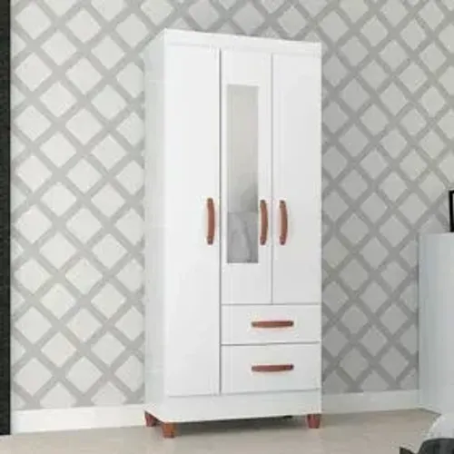 Guarda Roupa 3 Portas 2 Gavetas com Espelho - (Promoção)!