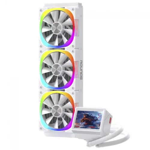 Water Cooler 360mm White ARGB com Tela 3,5"