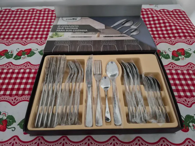 Faqueiro inox novo 24 peças