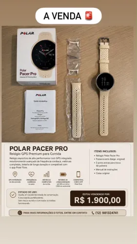 Relógio polar pacer pro