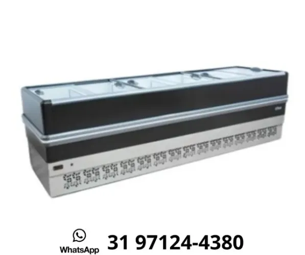 Ilha de Congelados 3M Vidro Reto Polar 220v