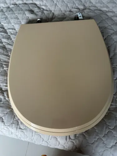 Assento sanitário acrílico bege 