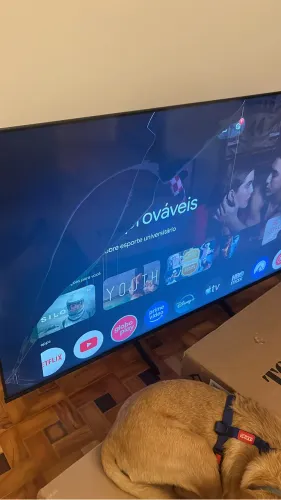 TV com tela quebrada para retirada de peças
