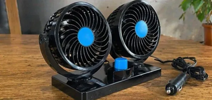 Ventilador Duplo para Carro 12V 