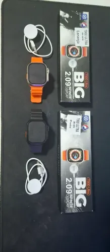 2 Smartwatches T900 Ultra + Caixas e Carregadores - R$ 140