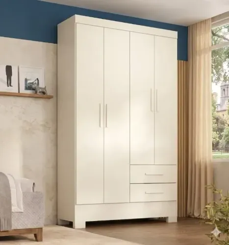 Guarda roupa demobile 4 portas branco