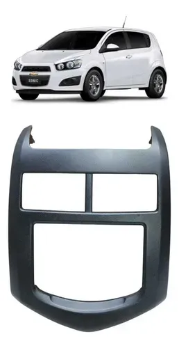 Moldura Painel Central Chevrolet Sonic 2012 A 2014 Preto