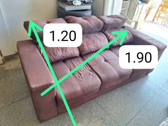 Sofá retrátil e reclinável de 3 lugares *FOI HIGIENIZADO* ((ENTREGO GRATIS))